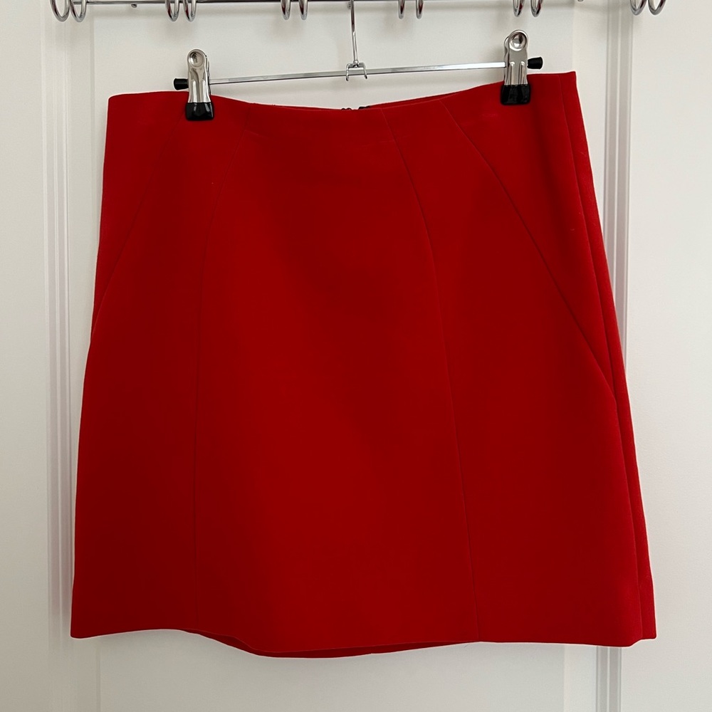 LOFT Mid-rise Skirt Orange/Red Sz 4